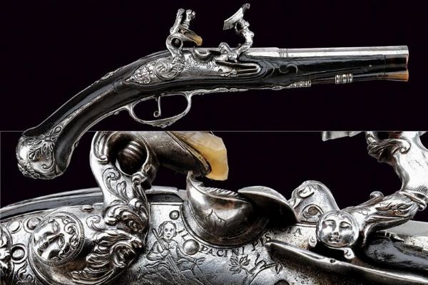 Bellissima pistola alla fiorentina de Il Pacini  - Asta Rare Armi Antiche e Armature da Tutto il Mondo - Associazione Nazionale - Case d'Asta italiane