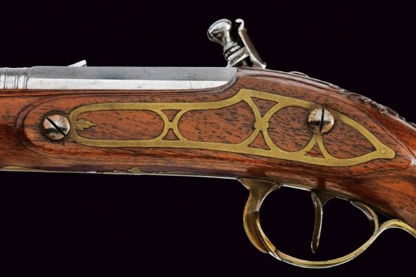 Elegante paio di pistole alla fiorentina da viaggio de Il Corsini  - Asta Rare Armi Antiche e Armature da Tutto il Mondo - Associazione Nazionale - Case d'Asta italiane