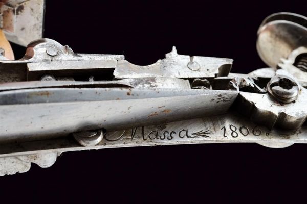 Elegante paio di pistole alla fiorentina da viaggio de Il Corsini  - Asta Rare Armi Antiche e Armature da Tutto il Mondo - Associazione Nazionale - Case d'Asta italiane