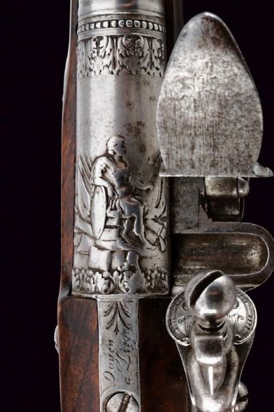 Interessante paio di pistole a pietra focaia con bellissimi fornimenti  - Asta Rare Armi Antiche e Armature da Tutto il Mondo - Associazione Nazionale - Case d'Asta italiane