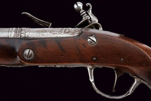 Interessante paio di pistole a pietra focaia con bellissimi fornimenti  - Asta Rare Armi Antiche e Armature da Tutto il Mondo - Associazione Nazionale - Case d'Asta italiane