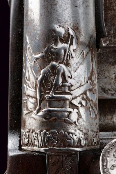 Interessante paio di pistole a pietra focaia con bellissimi fornimenti  - Asta Rare Armi Antiche e Armature da Tutto il Mondo - Associazione Nazionale - Case d'Asta italiane