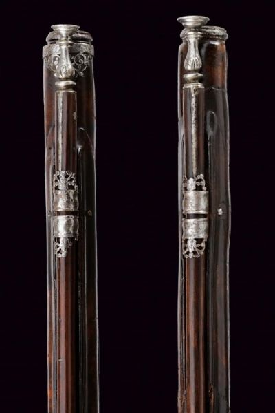 Bellissimo paio di pistole a pietra focaia  - Asta Rare Armi Antiche e Armature da Tutto il Mondo - Associazione Nazionale - Case d'Asta italiane