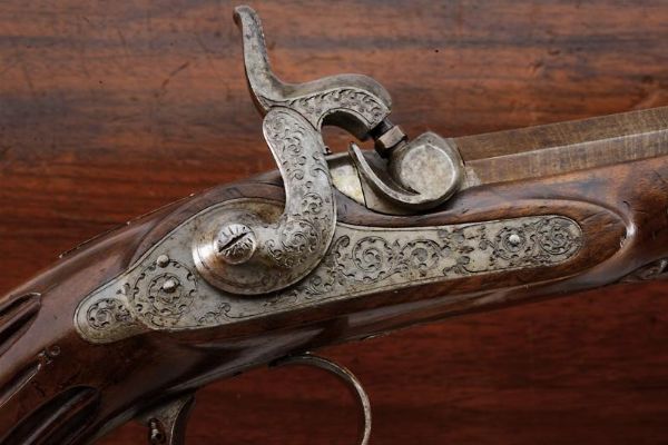 Paio di pistole a luminello da tiro in cassetta  - Asta Rare Armi Antiche e Armature da Tutto il Mondo - Associazione Nazionale - Case d'Asta italiane