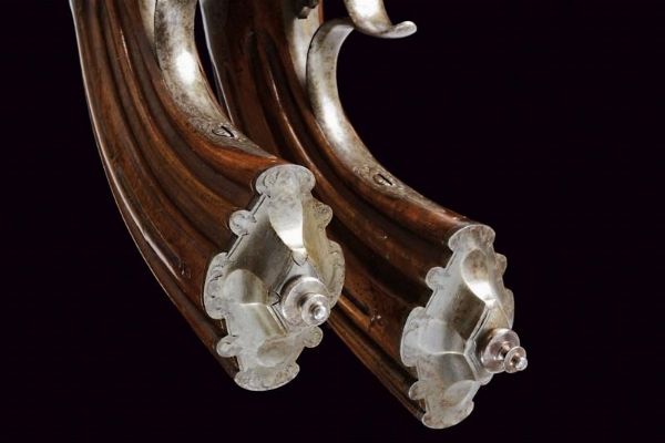Paio di pistole a luminello da tiro in cassetta  - Asta Rare Armi Antiche e Armature da Tutto il Mondo - Associazione Nazionale - Case d'Asta italiane