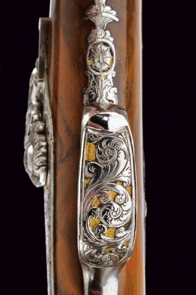 Straordinario paio di pistole a luminello di Arana  - Asta Rare Armi Antiche e Armature da Tutto il Mondo - Associazione Nazionale - Case d'Asta italiane