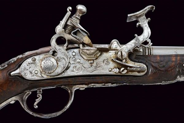 Deliziosa pistola da viaggio alla fiorentina firmata Domenico Guardiani  - Asta Rare Armi Antiche e Armature da Tutto il Mondo - Associazione Nazionale - Case d'Asta italiane