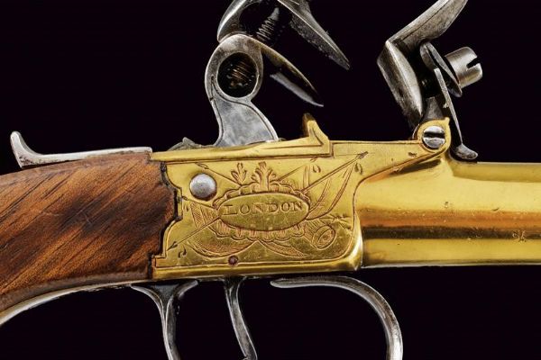 Paio di mazzagatti a pietra focaia da marina di Nock  - Asta Rare Armi Antiche e Armature da Tutto il Mondo - Associazione Nazionale - Case d'Asta italiane