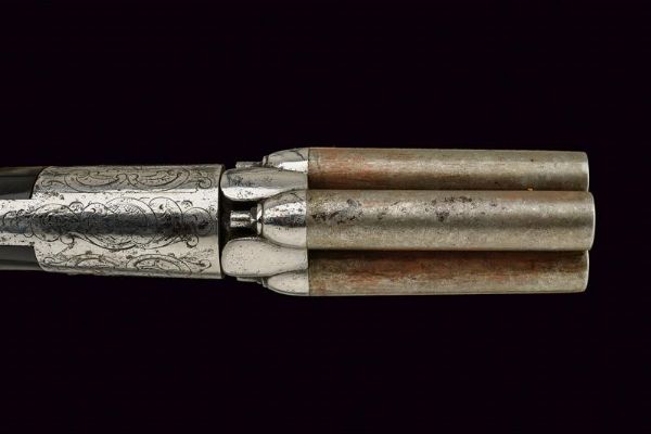 Pepperbox revolver a luminello a quattro colpi di Mariette  - Asta Rare Armi Antiche e Armature da Tutto il Mondo - Associazione Nazionale - Case d'Asta italiane