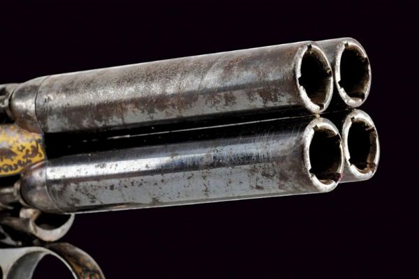 Raro pepperbox revolver a luminello in cassetta  - Asta Rare Armi Antiche e Armature da Tutto il Mondo - Associazione Nazionale - Case d'Asta italiane