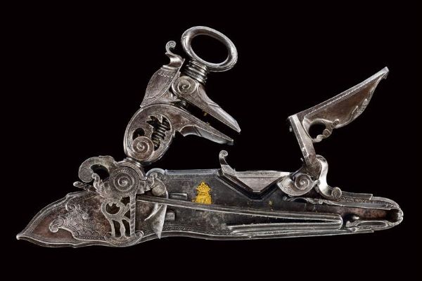 Bella ed elegante batteria alla micheletta  - Asta Rare Armi Antiche e Armature da Tutto il Mondo - Associazione Nazionale - Case d'Asta italiane