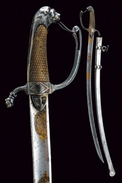 Sciabola da ufficiale con fornimenti in argento  - Asta Rare Armi Antiche e Armature da Tutto il Mondo - Associazione Nazionale - Case d'Asta italiane
