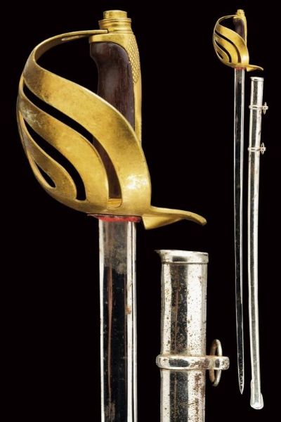 Sciabola da ufficiale della Guardia Nobile, epoca Papa Leone XIII  - Asta Rare Armi Antiche e Armature da Tutto il Mondo - Associazione Nazionale - Case d'Asta italiane
