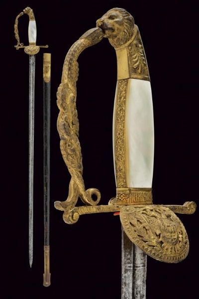 Spadino da funzionario  - Asta Rare Armi Antiche e Armature da Tutto il Mondo - Associazione Nazionale - Case d'Asta italiane