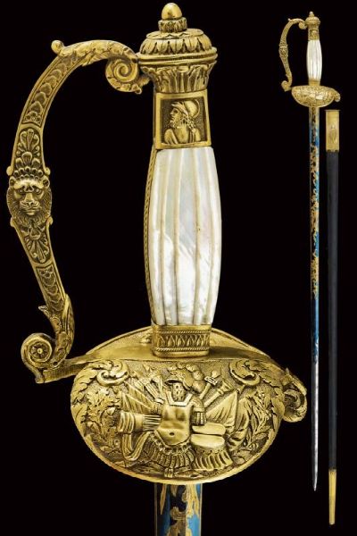 Bellissimo spadino da generale per tenuta di citt  - Asta Rare Armi Antiche e Armature da Tutto il Mondo - Associazione Nazionale - Case d'Asta italiane