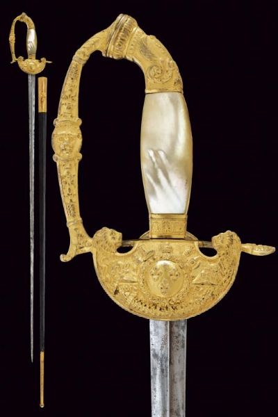 Spadino da ufficiale superiore  - Asta Rare Armi Antiche e Armature da Tutto il Mondo - Associazione Nazionale - Case d'Asta italiane