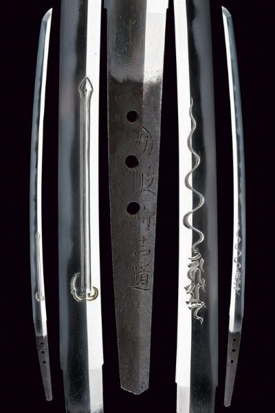 Katana in shirasaya, mei: Tanba no Kami Yoshimichi  - Asta Rare Armi Antiche e Armature da Tutto il Mondo - Associazione Nazionale - Case d'Asta italiane