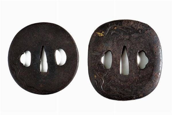 Lotto di due tsuba  - Asta Rare Armi Antiche e Armature da Tutto il Mondo - Associazione Nazionale - Case d'Asta italiane