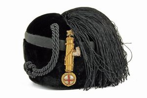 Fez - Colbacco da ufficiale medico Mod. 1938  - Asta Rare Armi Antiche e Armature da Tutto il Mondo - Associazione Nazionale - Case d'Asta italiane