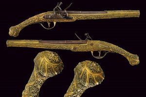 Bella coppia di pistole a pietra focaia con fornimenti intagliati  - Asta Rare Armi Antiche e Armature da Tutto il Mondo - Associazione Nazionale - Case d'Asta italiane