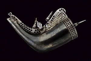 Rara fiasca da polvere  - Asta Rare Armi Antiche e Armature da Tutto il Mondo - Associazione Nazionale - Case d'Asta italiane