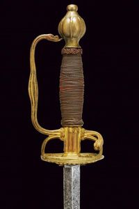 Spadino con interessante  lama incisa  - Asta Rare Armi Antiche e Armature da Tutto il Mondo - Associazione Nazionale - Case d'Asta italiane