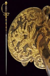 Spadino in bronzo dorato  - Asta Rare Armi Antiche e Armature da Tutto il Mondo - Associazione Nazionale - Case d'Asta italiane
