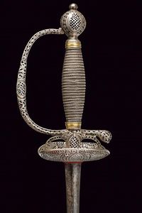 Spadino con impugnatura in argento traforato  - Asta Rare Armi Antiche e Armature da Tutto il Mondo - Associazione Nazionale - Case d'Asta italiane