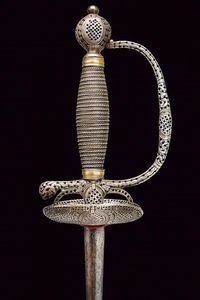 Spadino con impugnatura in argento traforato  - Asta Rare Armi Antiche e Armature da Tutto il Mondo - Associazione Nazionale - Case d'Asta italiane