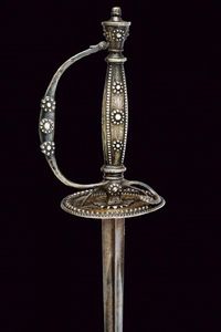 Bello spadino con fornimenti in argento  - Asta Rare Armi Antiche e Armature da Tutto il Mondo - Associazione Nazionale - Case d'Asta italiane