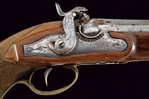 Pistola a luminello da ufficiale  - Asta Rare Armi Antiche e Armature da Tutto il Mondo - Associazione Nazionale - Case d'Asta italiane