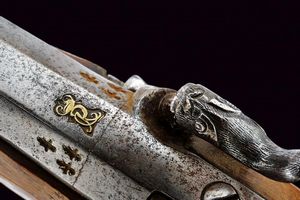 Pistola a luminello da ufficiale  - Asta Rare Armi Antiche e Armature da Tutto il Mondo - Associazione Nazionale - Case d'Asta italiane