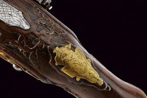 Pistola alla micheletta a pietra focaia  - Asta Rare Armi Antiche e Armature da Tutto il Mondo - Associazione Nazionale - Case d'Asta italiane