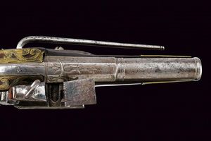 Rara pistola Ripoll alla micheletta a pietra focaia  - Asta Rare Armi Antiche e Armature da Tutto il Mondo - Associazione Nazionale - Case d'Asta italiane
