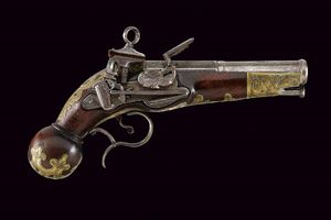 Rara pistola Ripoll alla micheletta a pietra focaia  - Asta Rare Armi Antiche e Armature da Tutto il Mondo - Associazione Nazionale - Case d'Asta italiane