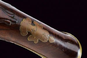 Pistola a pietra focaia alla micheletta a pietra focaia di Visconti e Penza  - Asta Rare Armi Antiche e Armature da Tutto il Mondo - Associazione Nazionale - Case d'Asta italiane