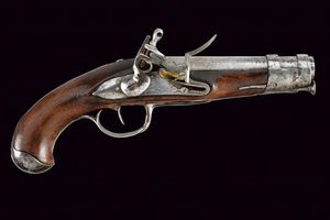 Pistola a pietra focaia da gendarmeria  - Asta Rare Armi Antiche e Armature da Tutto il Mondo - Associazione Nazionale - Case d'Asta italiane