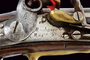 Pistola a pietra focaia Mod. 1763/66  - Asta Rare Armi Antiche e Armature da Tutto il Mondo - Associazione Nazionale - Case d'Asta italiane