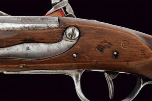 Pistola a pietra focaia Mod. 1763-66  - Asta Rare Armi Antiche e Armature da Tutto il Mondo - Associazione Nazionale - Case d'Asta italiane