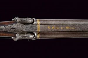 Bella doppietta a luminello di Karl Pirko  - Asta Rare Armi Antiche e Armature da Tutto il Mondo - Associazione Nazionale - Case d'Asta italiane