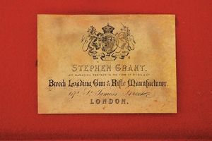 Fine doppietta a retrocarica di Stephen Grant, in cassetta  - Asta Rare Armi Antiche e Armature da Tutto il Mondo - Associazione Nazionale - Case d'Asta italiane