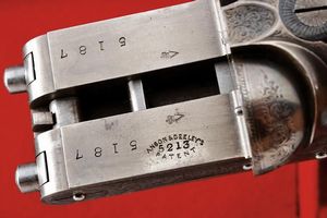 Fine doppietta a retrocarica di Stephen Grant, in cassetta  - Asta Rare Armi Antiche e Armature da Tutto il Mondo - Associazione Nazionale - Case d'Asta italiane