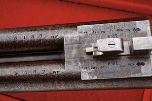 Fine doppietta a retrocarica di Stephen Grant, in cassetta  - Asta Rare Armi Antiche e Armature da Tutto il Mondo - Associazione Nazionale - Case d'Asta italiane