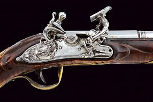 Pistola alla fiorentina con bellissima batteria  - Asta Rare Armi Antiche e Armature da Tutto il Mondo - Associazione Nazionale - Case d'Asta italiane