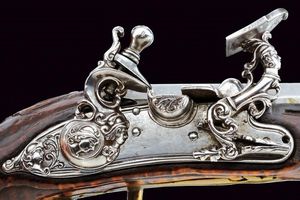 Pistola alla fiorentina con bellissima batteria  - Asta Rare Armi Antiche e Armature da Tutto il Mondo - Associazione Nazionale - Case d'Asta italiane
