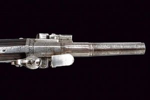 Rara pistola Wender a pietra focaia, da viaggio  - Asta Rare Armi Antiche e Armature da Tutto il Mondo - Associazione Nazionale - Case d'Asta italiane