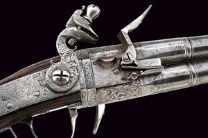 Rara pistola Wender a pietra focaia, da viaggio  - Asta Rare Armi Antiche e Armature da Tutto il Mondo - Associazione Nazionale - Case d'Asta italiane