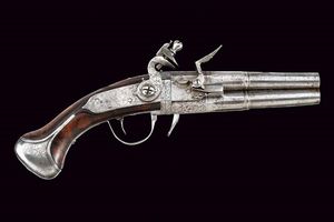 Rara pistola Wender a pietra focaia, da viaggio  - Asta Rare Armi Antiche e Armature da Tutto il Mondo - Associazione Nazionale - Case d'Asta italiane