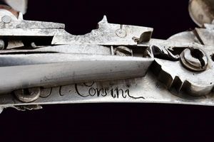 Elegante paio di pistole alla fiorentina da viaggio de Il Corsini  - Asta Rare Armi Antiche e Armature da Tutto il Mondo - Associazione Nazionale - Case d'Asta italiane