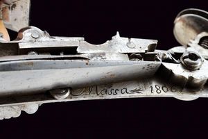 Elegante paio di pistole alla fiorentina da viaggio de Il Corsini  - Asta Rare Armi Antiche e Armature da Tutto il Mondo - Associazione Nazionale - Case d'Asta italiane